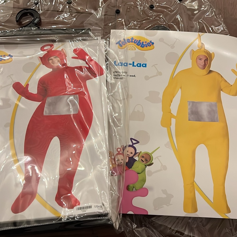 Teen Size FITS ADULT Po and Laa-Laa Teletubbies costumes